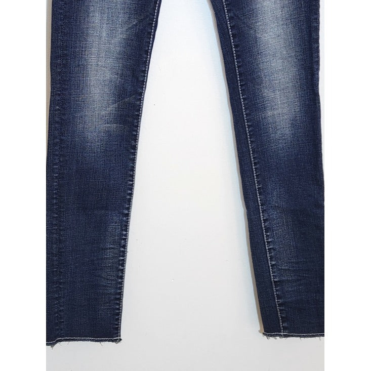 Rock & Roll Cowgirl Dark Wash Embellished Skinny Jeans Size 26 x 32