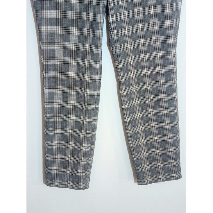 Jules & Leopold Gray Plaid Pull On Ankle Pants Size Medium