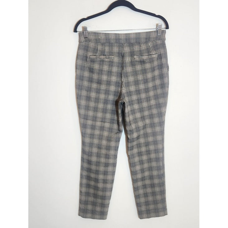 Jules & Leopold Gray Plaid Pull On Ankle Pants Size Medium