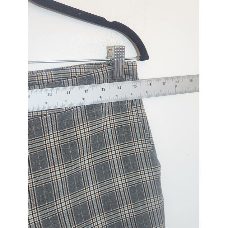 Jules & Leopold Gray Plaid Pull On Ankle Pants Size Medium