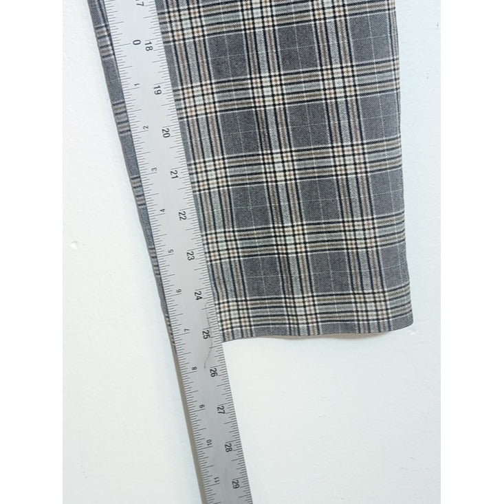 Jules & Leopold Gray Plaid Pull On Ankle Pants Size Medium