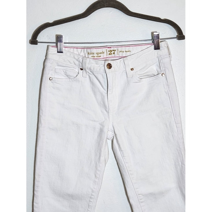 Kate Spade White Play Hooky Ankle Jeans Size 27