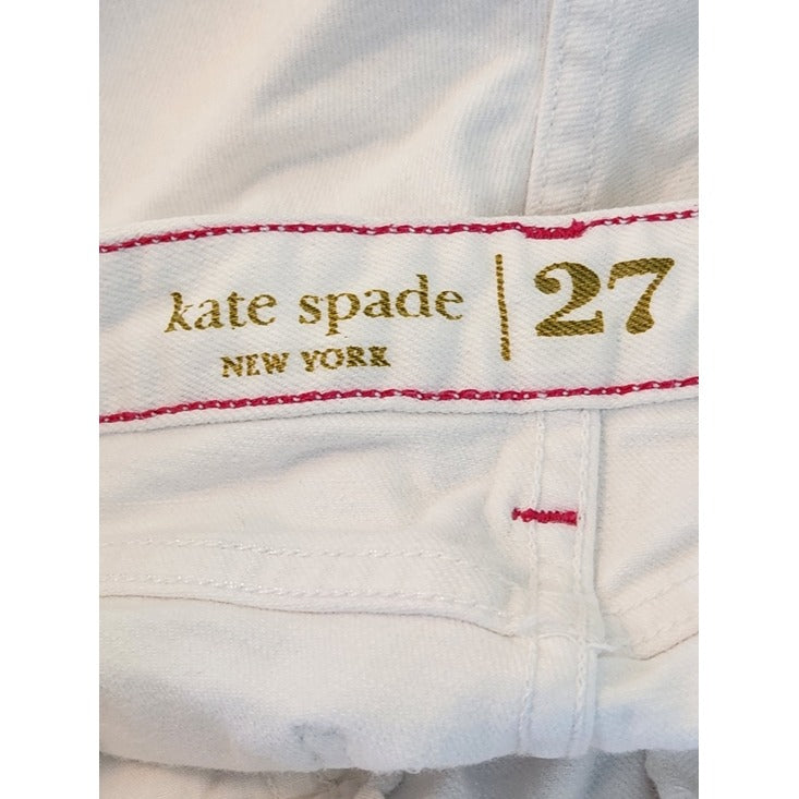 Kate Spade White Play Hooky Ankle Jeans Size 27
