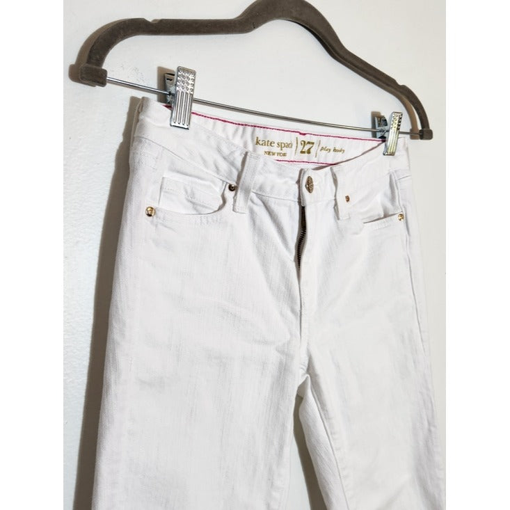 Kate Spade White Play Hooky Ankle Jeans Size 27