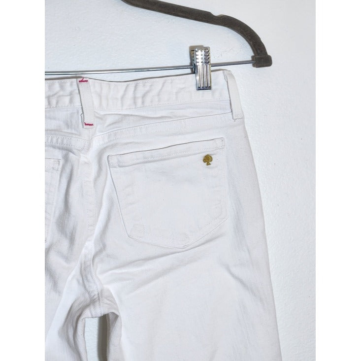Kate Spade White Play Hooky Ankle Jeans Size 27