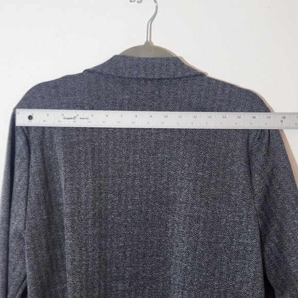 Melloday Women's Gray Open Knit Jacket Size XL