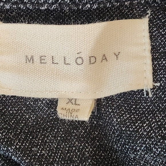 Melloday Women's Gray Open Knit Jacket Size XL