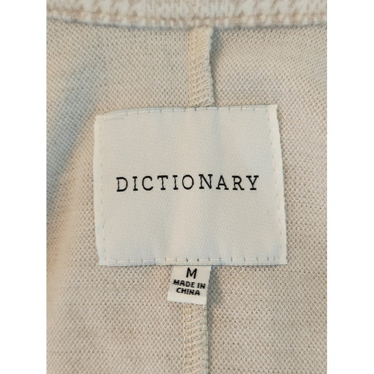 Dictionary Taupe and Cream Plaid Soft Knit Blazer Size Medium NWT