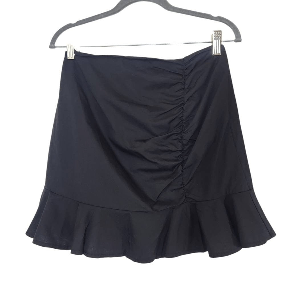 HYFVE Black Flirty Ruffle Skirt NWT Size Small Black Ruffle Mini Skirt