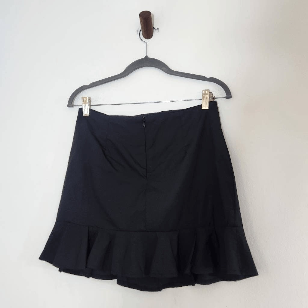 HYFVE Black Flirty Ruffle Skirt NWT Size Small Black Ruffle Mini Skirt
