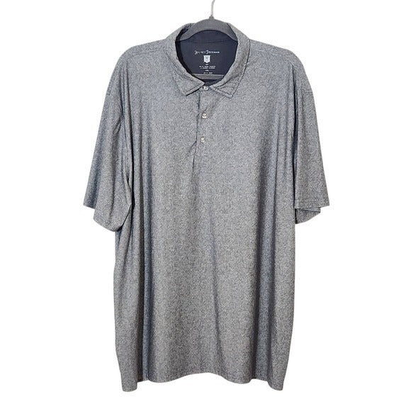 Hickey Freeman Gray Performance Golf Polo Shirt Size XXL Men's Gray Polo