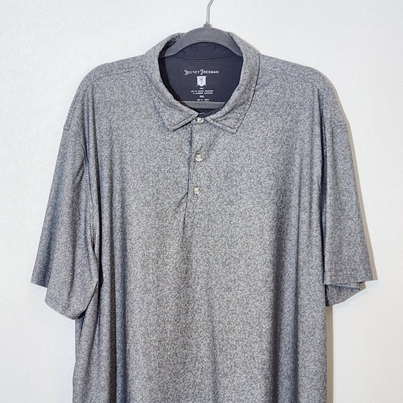 Hickey Freeman Gray Performance Golf Polo Shirt Size XXL Men's Gray Polo