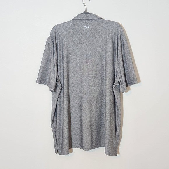 Hickey Freeman Gray Performance Golf Polo Shirt Size XXL Men's Gray Polo