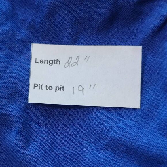 Mason & Belle Blue Knit Top with Embroidered Puffy Sleeves NWT Size Medium