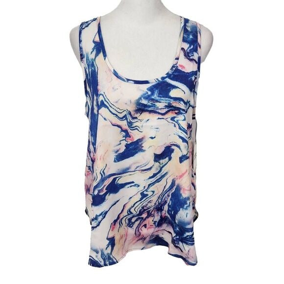 Van Winkle & Co. Tank Top Size Small Tie-Dye Tank Colorful Tank Top New
