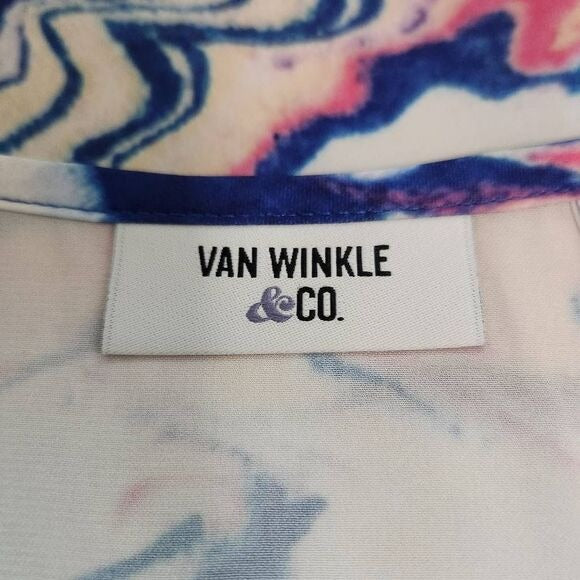 Van Winkle & Co. Tank Top Size Small Tie-Dye Tank Colorful Tank Top New