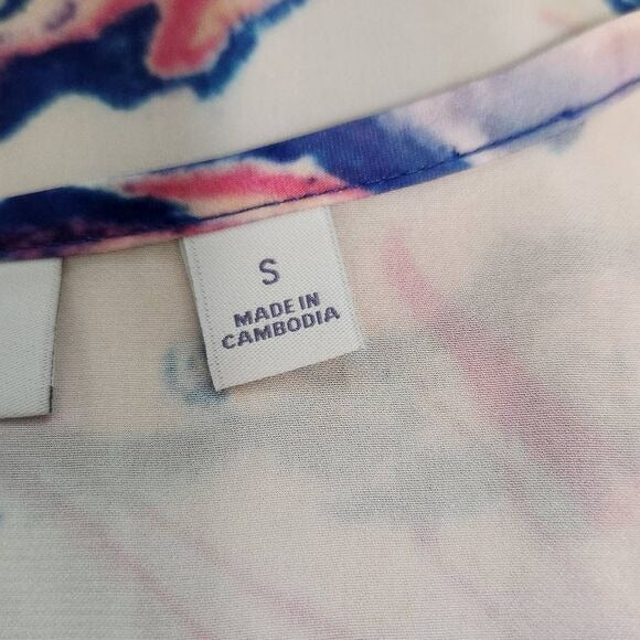 Van Winkle & Co. Tank Top Size Small Tie-Dye Tank Colorful Tank Top New