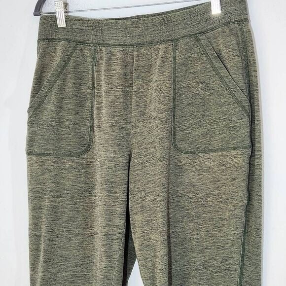 Isaac Mizrahi Live Olive Green Knit Joggers Size Medium Casual Green Joggers
