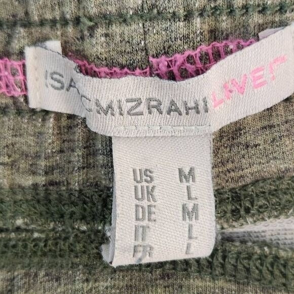 Isaac Mizrahi Live Olive Green Knit Joggers Size Medium Casual Green Joggers
