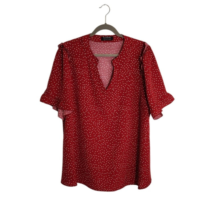 BloomChic Red Polka Dot Blouse Size 18/20