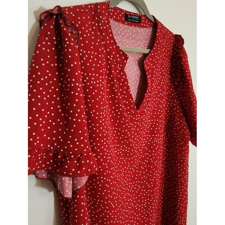 BloomChic Red Polka Dot Blouse Size 18/20