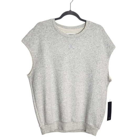 Wear It To Heart Oatmeal Chelsea Sleeveless Sweatshirt Size Small NWT