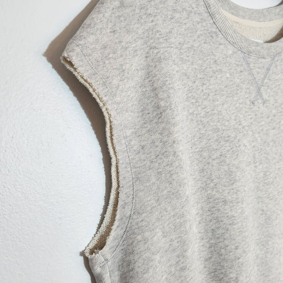 Wear It To Heart Oatmeal Chelsea Sleeveless Sweatshirt Size Small NWT