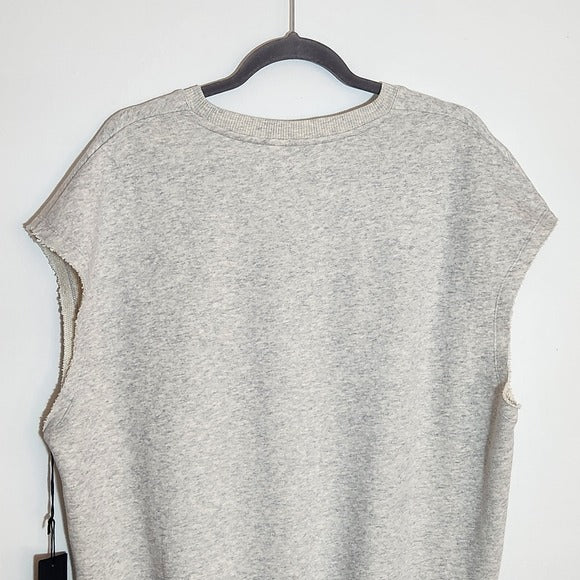 Wear It To Heart Oatmeal Chelsea Sleeveless Sweatshirt Size Small NWT