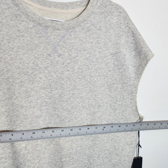 Wear It To Heart Oatmeal Chelsea Sleeveless Sweatshirt Size Small NWT