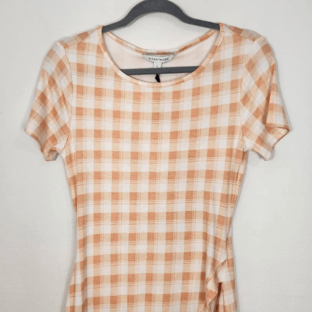 41Hawthorn Plaid T-Shirt Dress Size Small NWT Plaid Sheath Knit Dress
