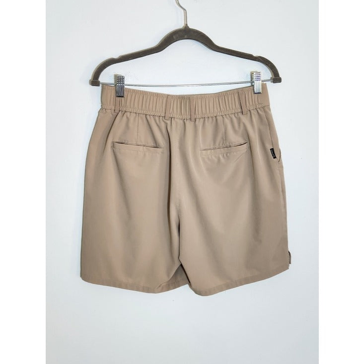 Baleaf Womens Khaki Athleisure Pleated Shorts Size Medium
