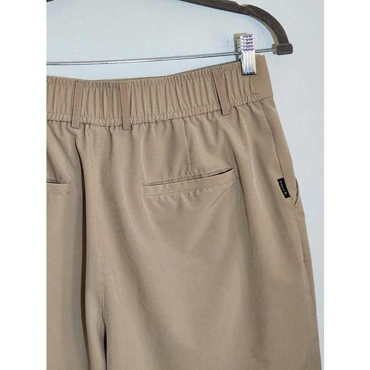 Baleaf Womens Khaki Athleisure Pleated Shorts Size Medium