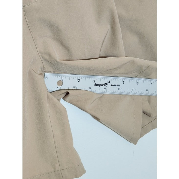 Baleaf Womens Khaki Athleisure Pleated Shorts Size Medium