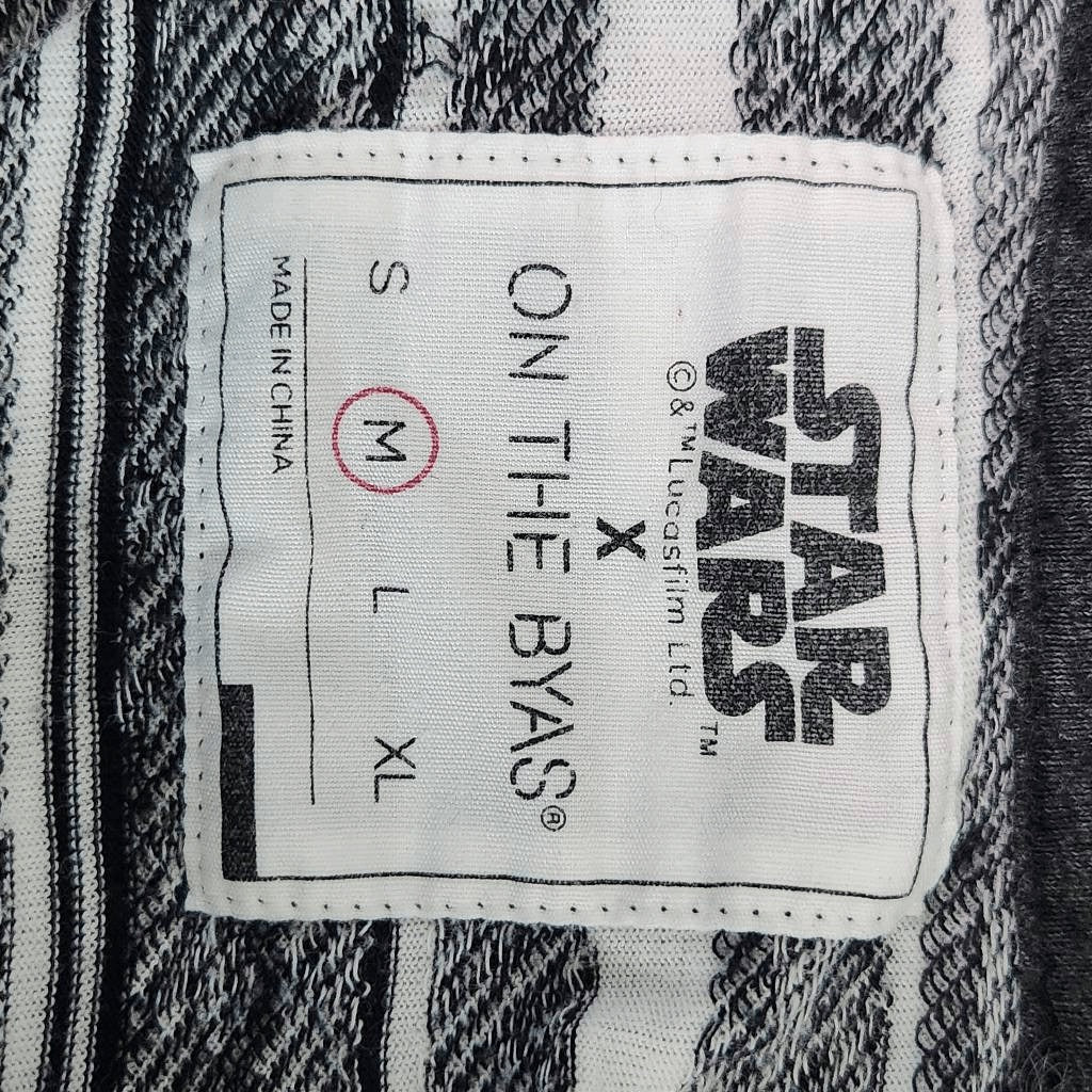 Star Wars Black and White Print Baseball Tee Size Medium Women's Star Wars Top