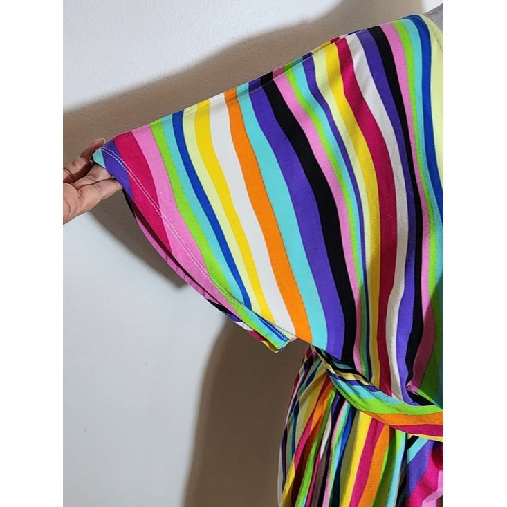 Eloquii Rainbow Stripe Dress Size 14