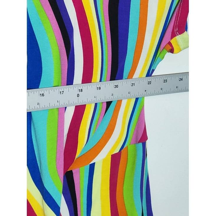 Eloquii Rainbow Stripe Dress Size 14