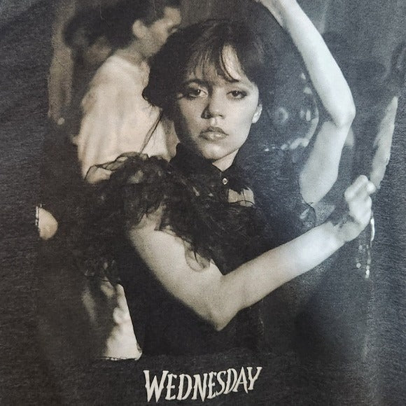 Wednesday Graphic T-Shirt in Dark Gray Size XL Gray Wednesday Addams Tee