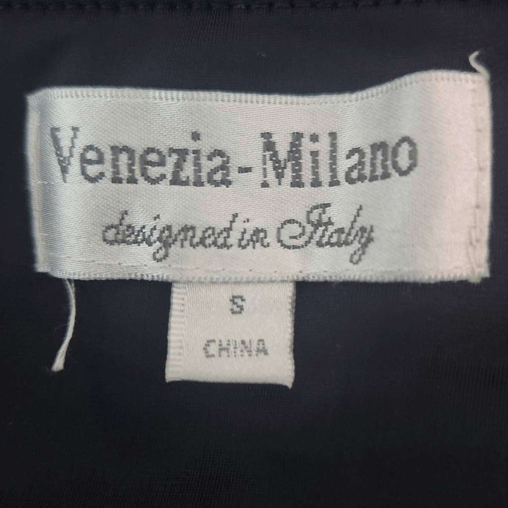 Venezia Milano Black Cropped Leggings Size Small Black Capri Leggings