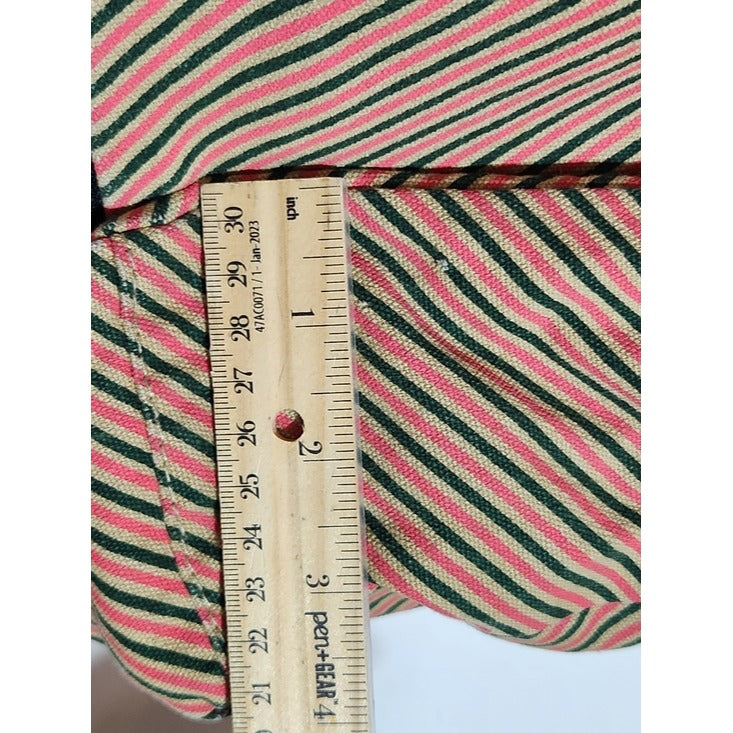 KAVU Pink and Tan Stripe Crossbody Bag One Size