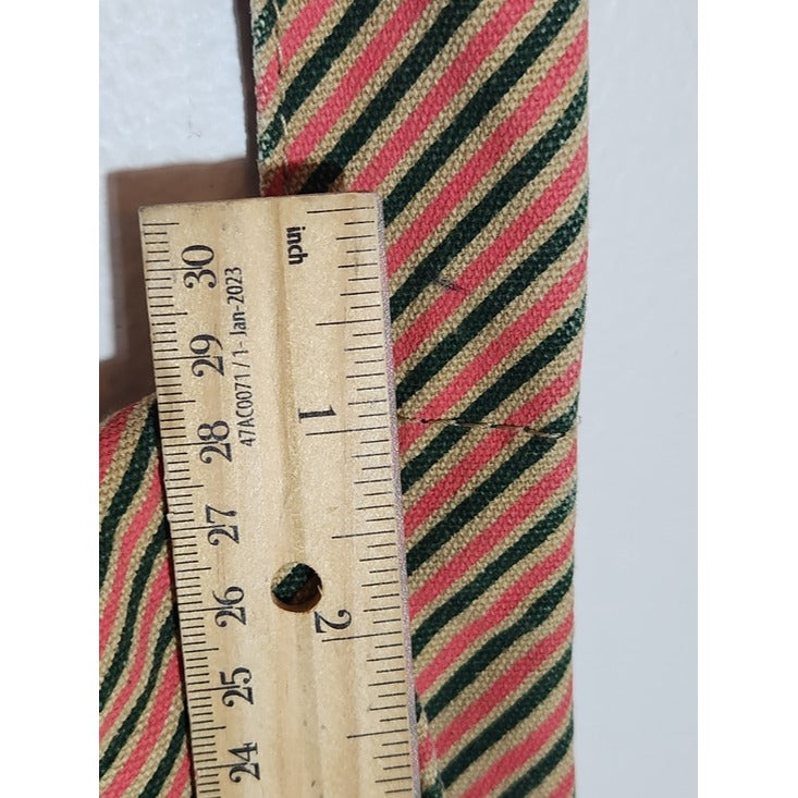 KAVU Pink and Tan Stripe Crossbody Bag One Size