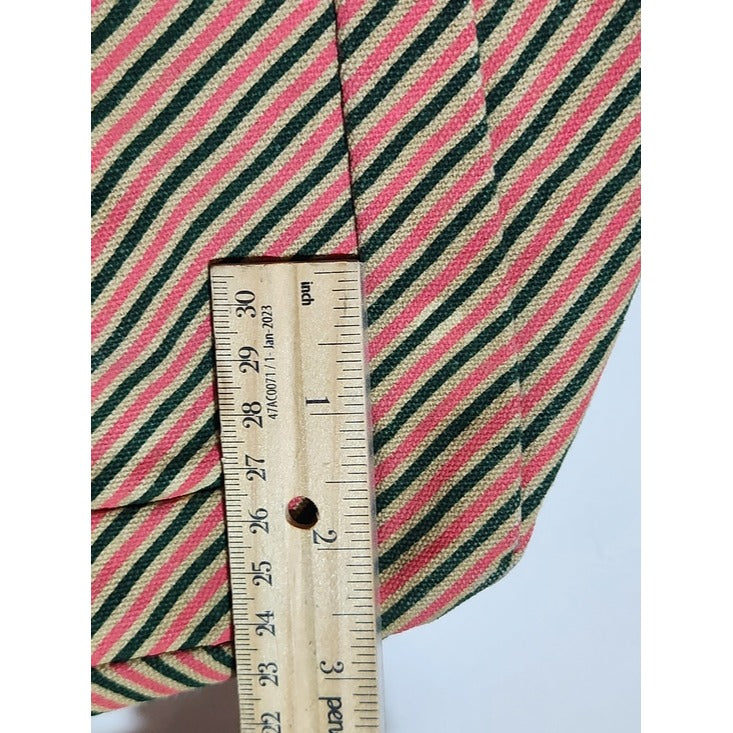 KAVU Pink and Tan Stripe Crossbody Bag One Size