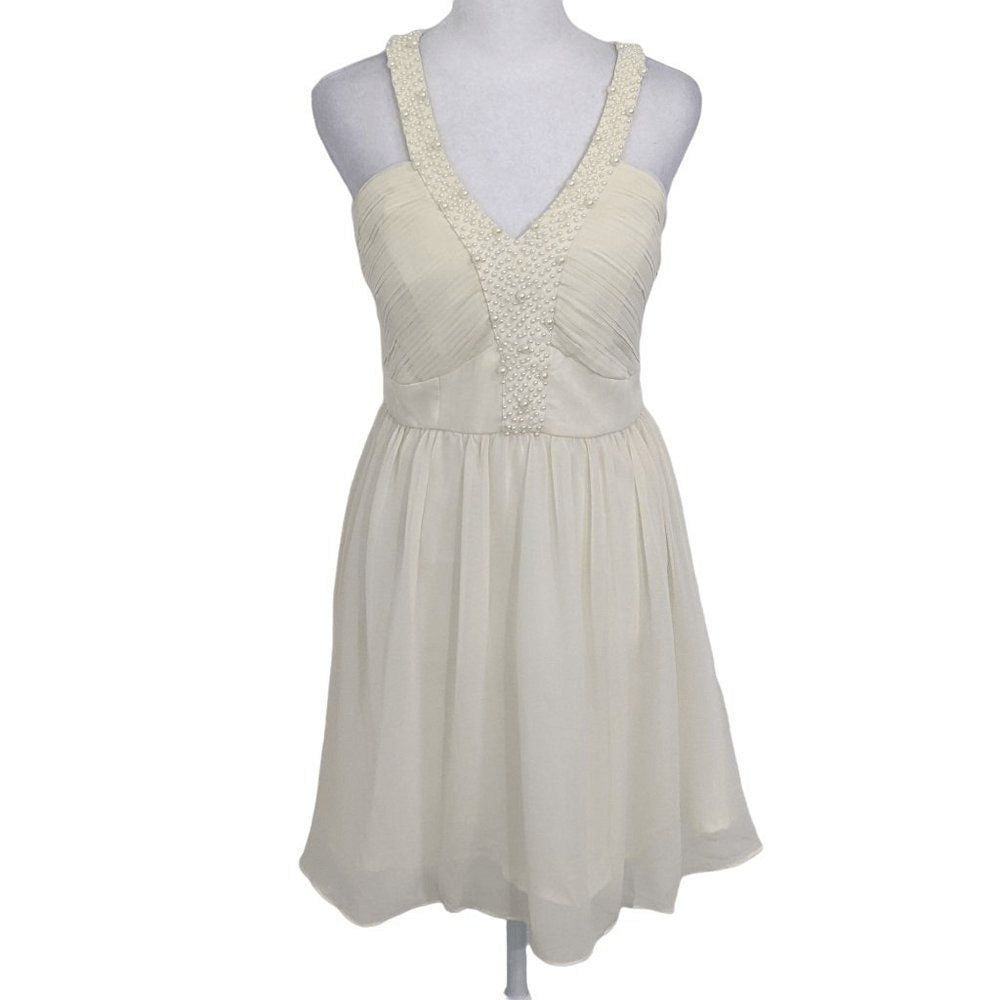 Minuet Ivory Homecoming Dress NWT Size Small Cream Formal Mini Dress