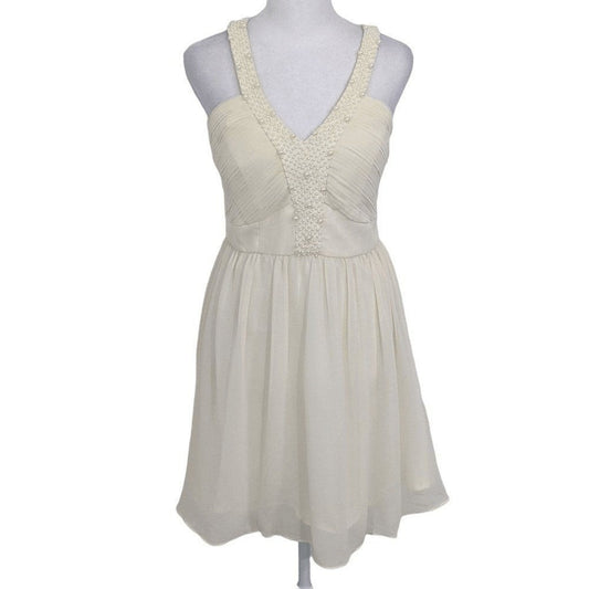 Minuet Ivory Homecoming Dress NWT Size Small Cream Formal Mini Dress