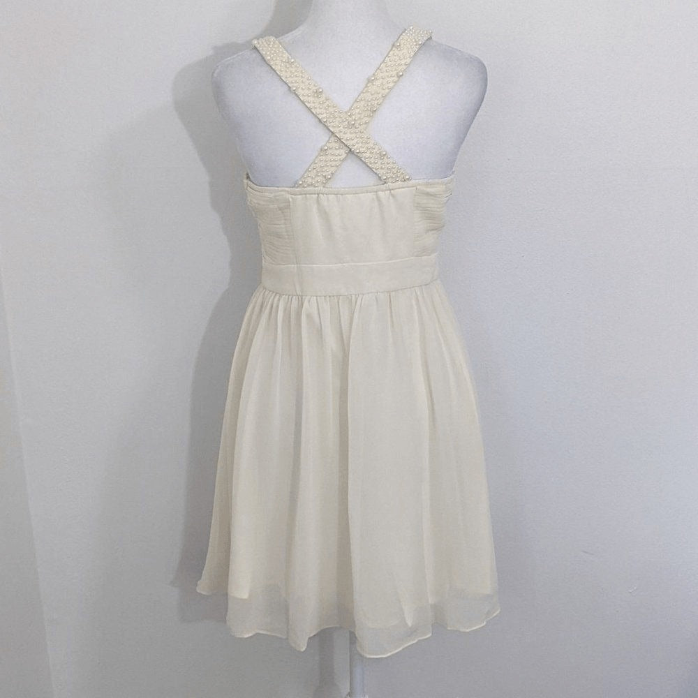 Minuet Ivory Homecoming Dress NWT Size Small Cream Formal Mini Dress