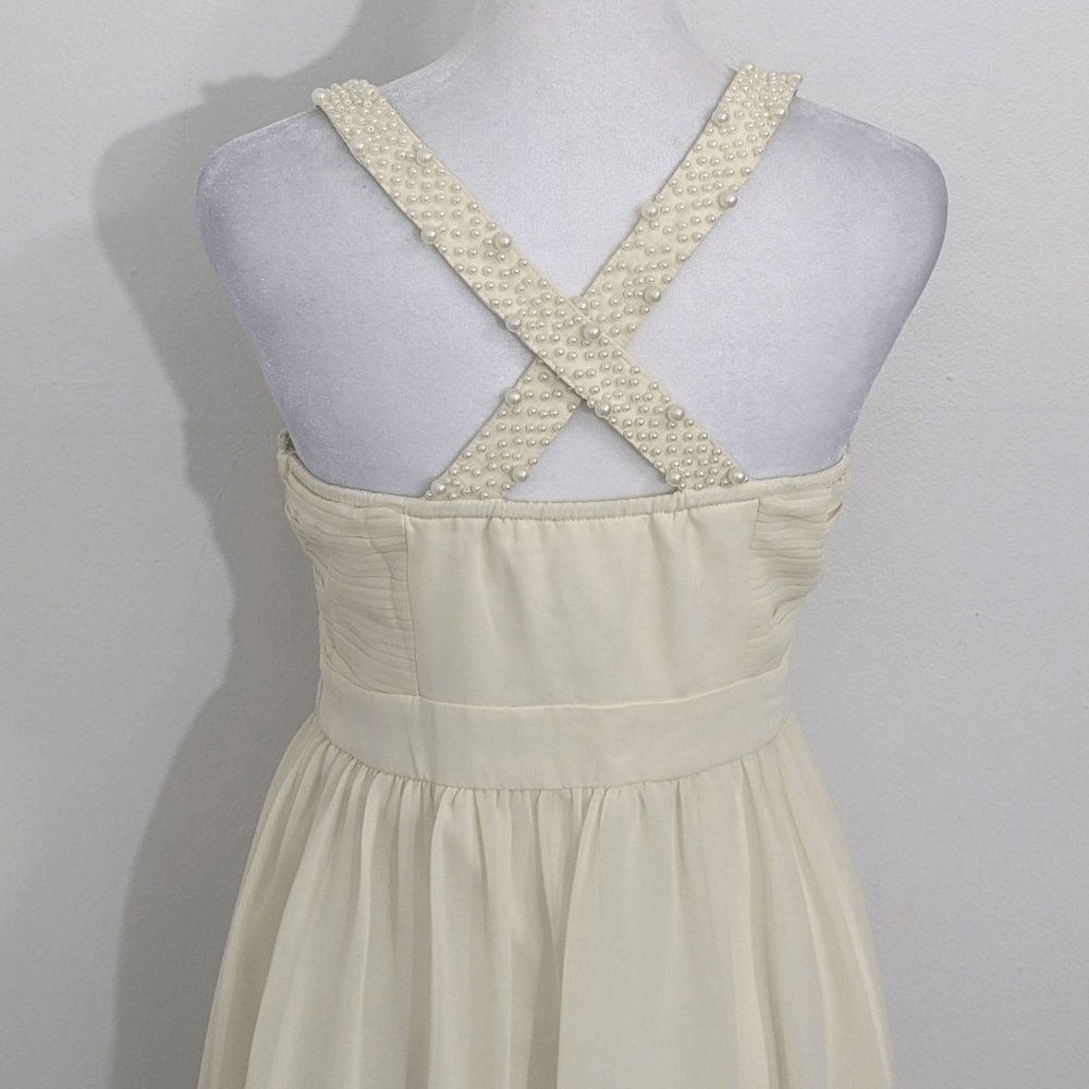Minuet Ivory Homecoming Dress NWT Size Small Cream Formal Mini Dress