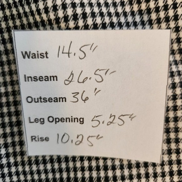 Old Navy Black and White Check Ankle Pants Size 8 Black Check Pixie Pants