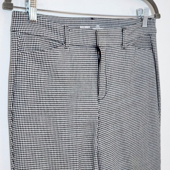 Old Navy Black and White Check Ankle Pants Size 8 Black Check Pixie Pants