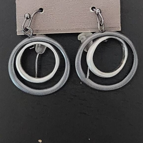 J. Jill Double Circle French Hook Earrings New