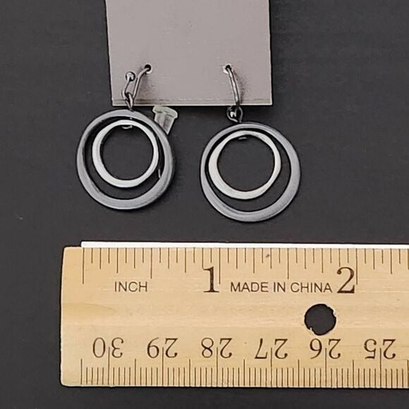 J. Jill Double Circle French Hook Earrings New