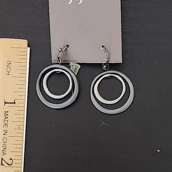 J. Jill Double Circle French Hook Earrings New